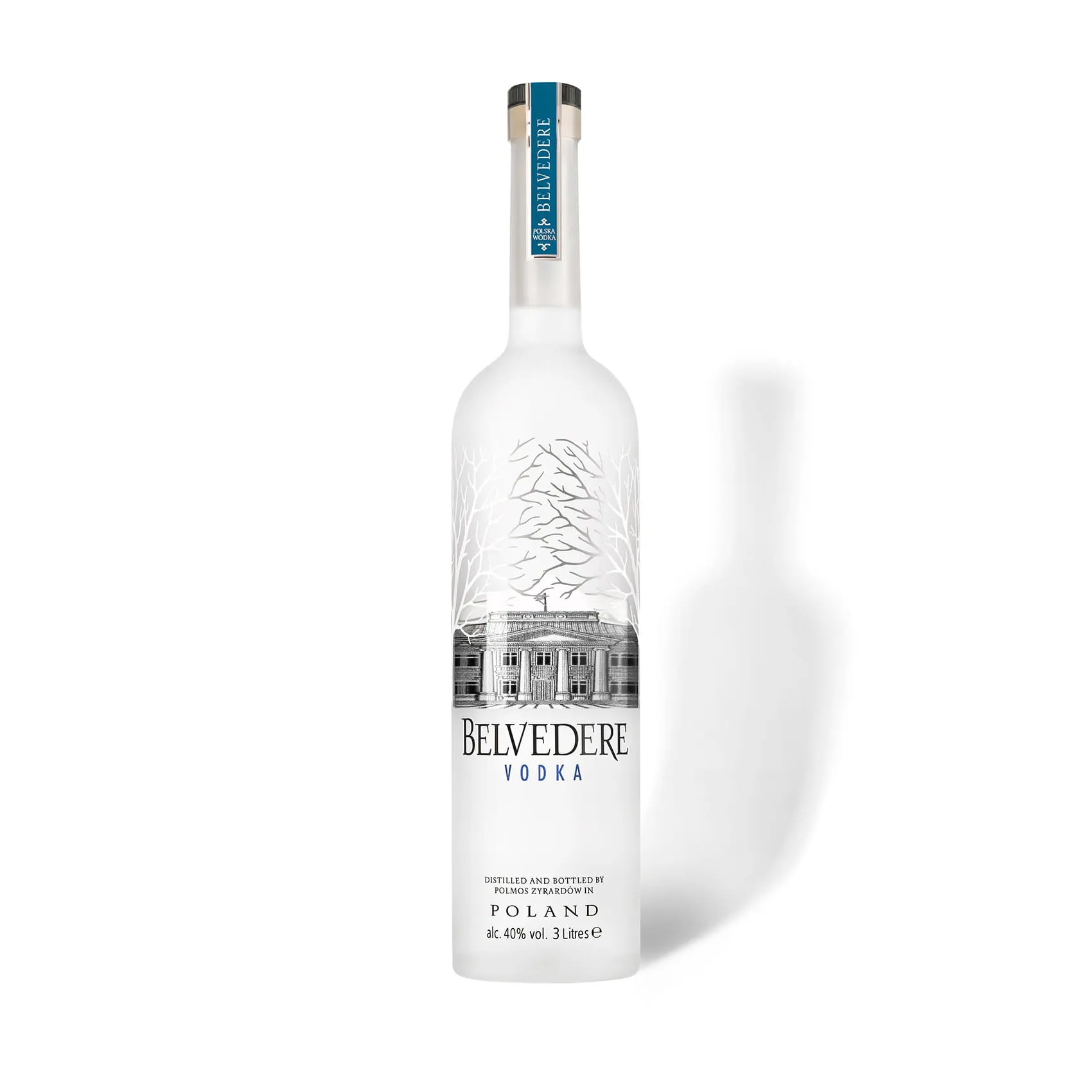 Belvedere Premium Vodka 3L 40% Vol. Flasche mit LED Beleuchtung im Boden - Belvedere Vodka - Feinste Spirituosen