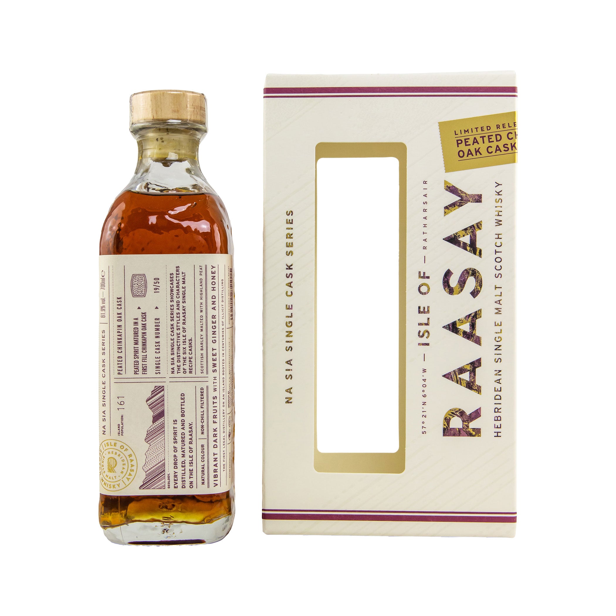 Isle of Raasay Peated Chinkapin Oak Cask - Hebridean Single Malt Scotch Whisky - Na Sia Single Cask Series